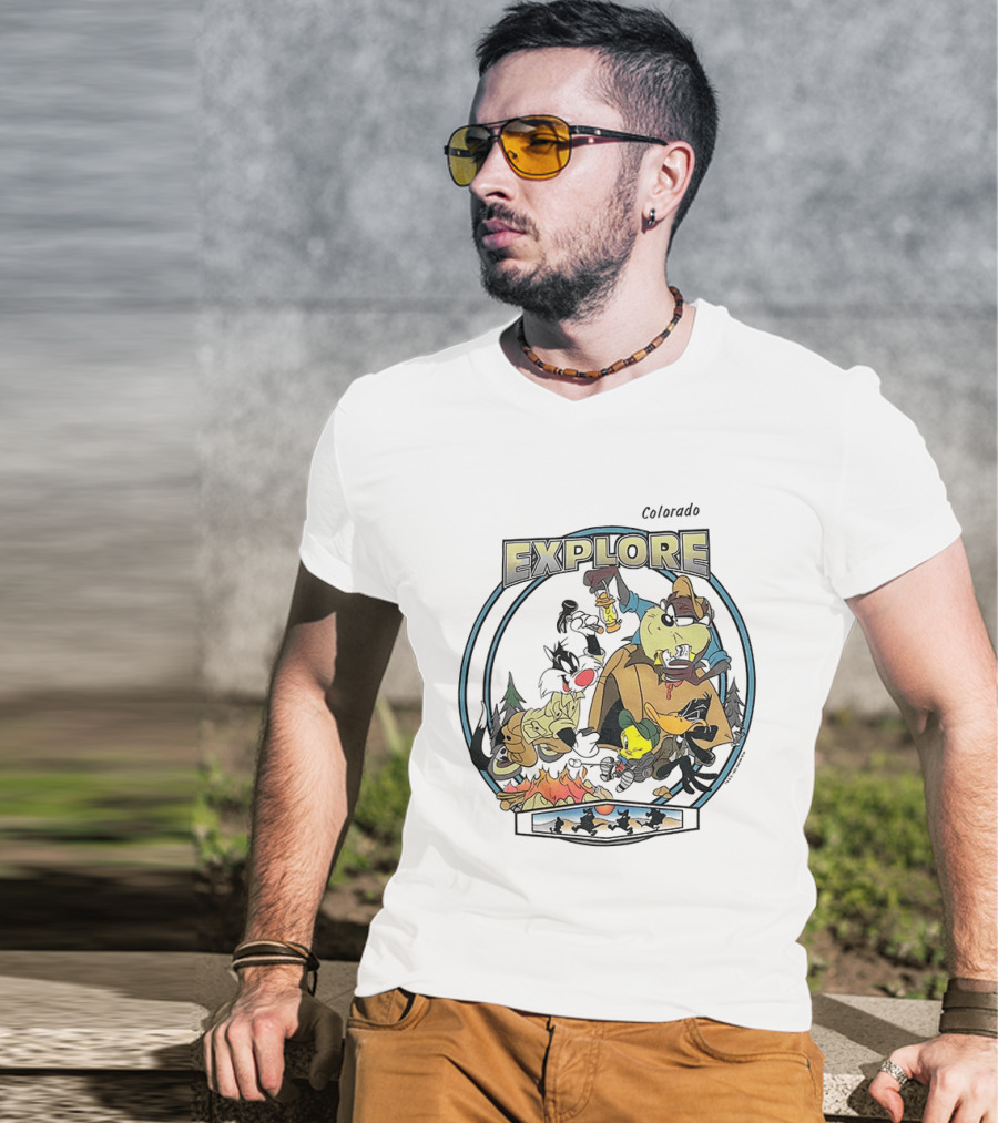 Colorado Explore Looney Tunes Camping Adventure T-Shirt