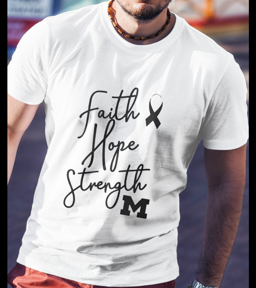 Faith Hope Strength Ribbon M T-Shirt