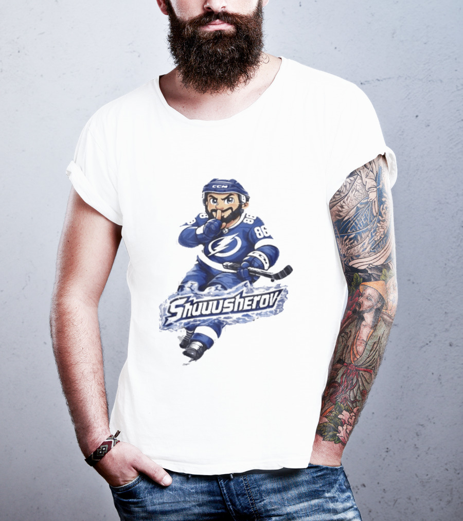 Tampa Bay Lightning Nikita Kucherov Shuuusherov Hockey Player T-Shirt