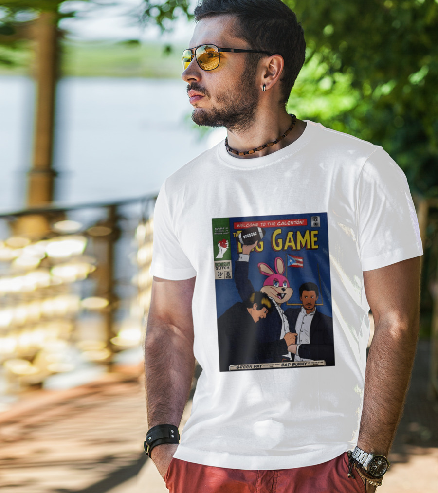 Welcome To The Calenton The Big Game Green Day Bad Bunny Doomsday Glitch T-Shirt