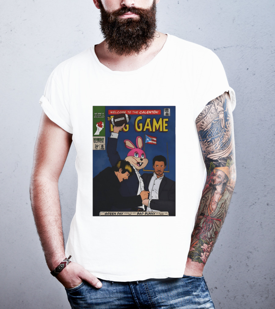 Welcome To The Calenton The Big Game Green Day Bad Bunny Doomsday Glitch T-Shirt