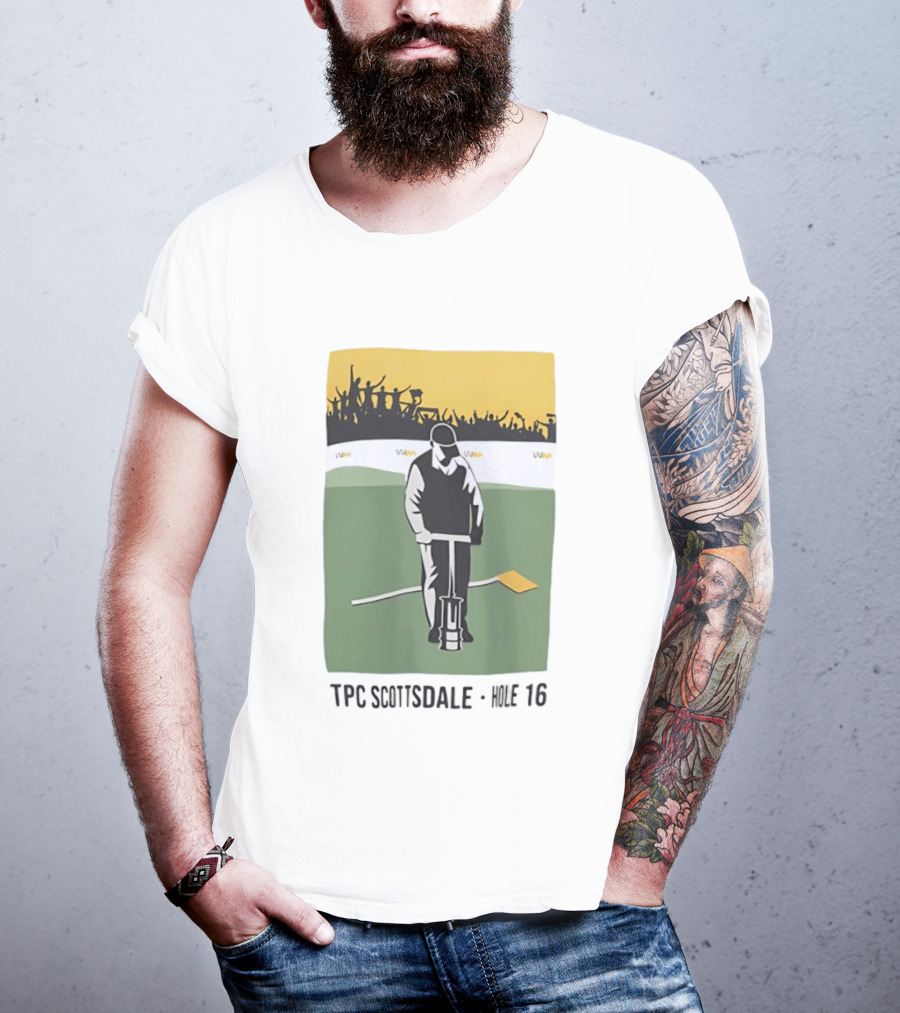 TPC Scottsdale Hole 16 Golfer Crowd Scene T-Shirt