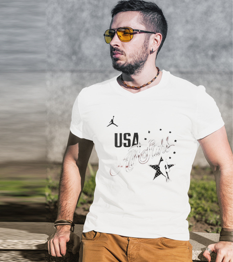 USA All Stars 2026 Basketball Jumpman Stars T-Shirt