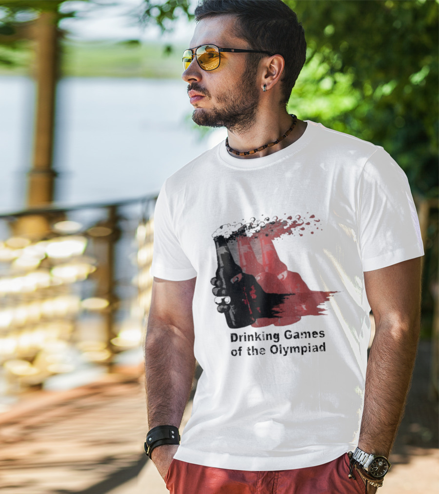 Drinking Games Of The Olympiad Pixelated Beer Splash T-Shirt
