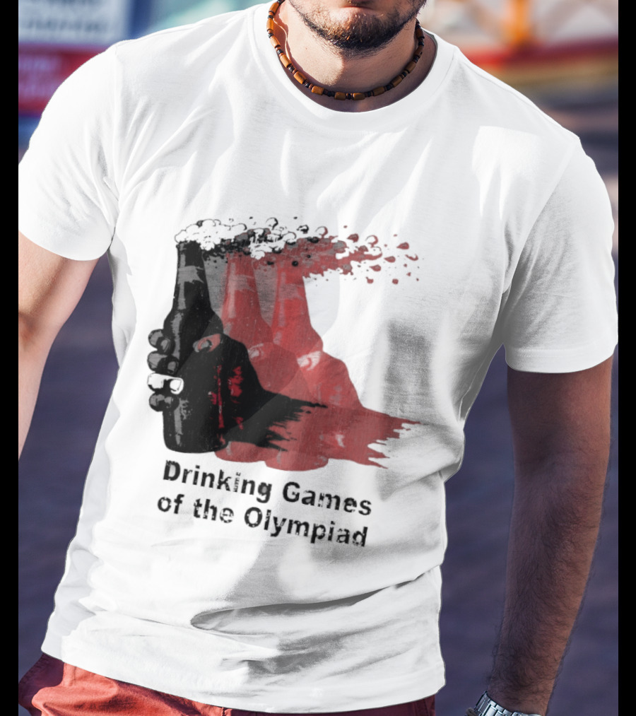 Drinking Games Of The Olympiad Pixelated Beer Splash T-Shirt