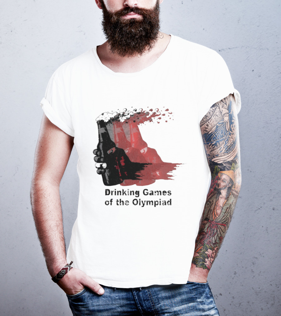 Drinking Games Of The Olympiad Pixelated Beer Splash T-Shirt