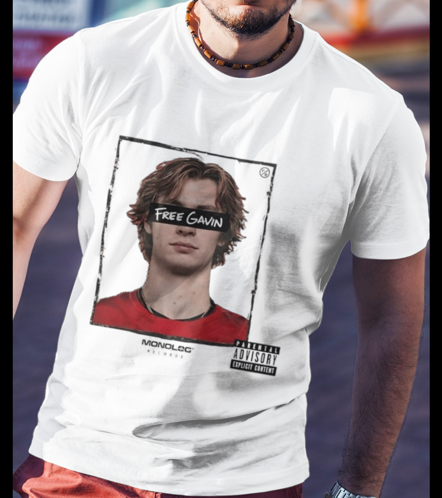 Free Gavin Mopnolog Records Parental Advisory Explicit Content T-Shirt