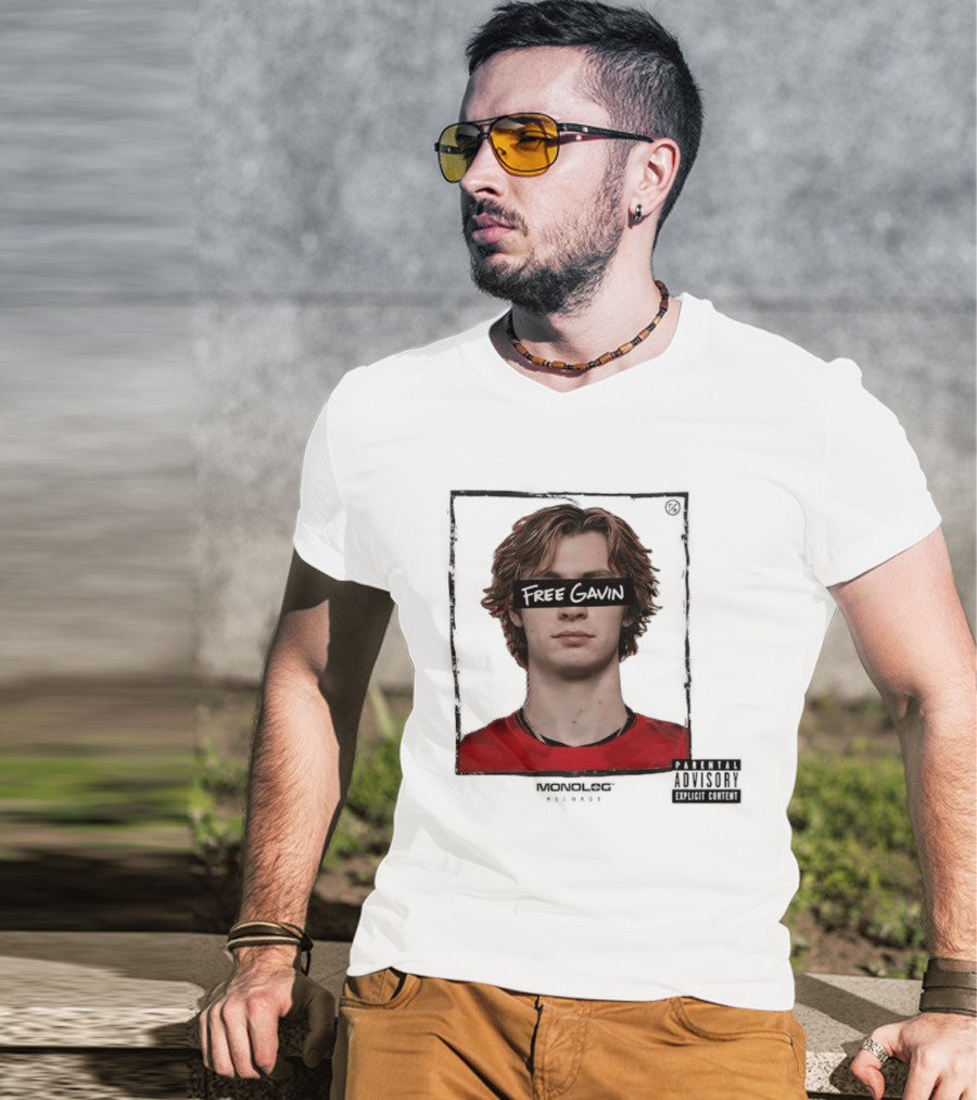 Free Gavin Mopnolog Records Parental Advisory Explicit Content T-Shirt