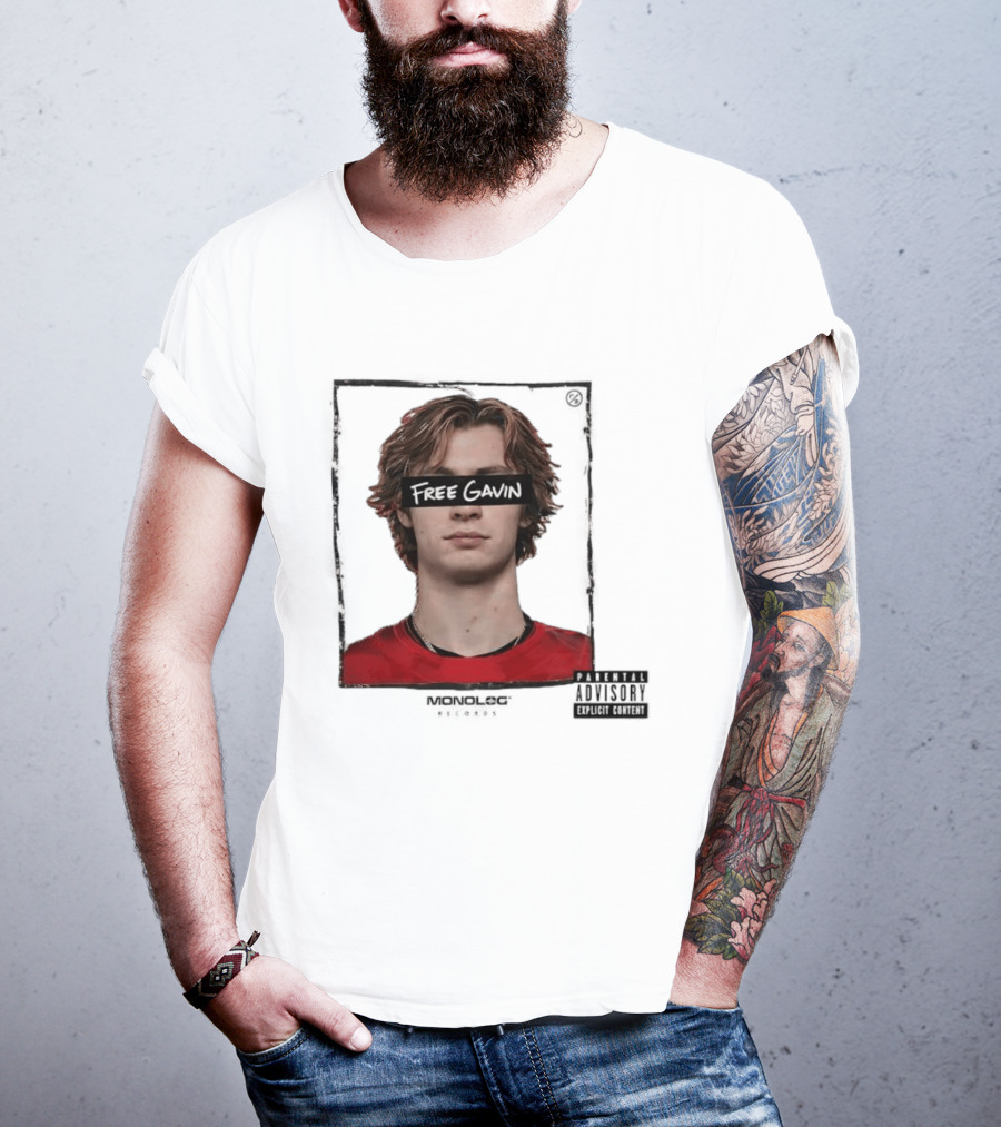 Free Gavin Mopnolog Records Parental Advisory Explicit Content T-Shirt