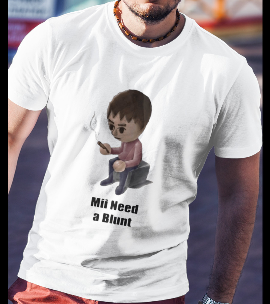 Mii Need A Blunt Smoking Character Gaming Twist T-Shirt
