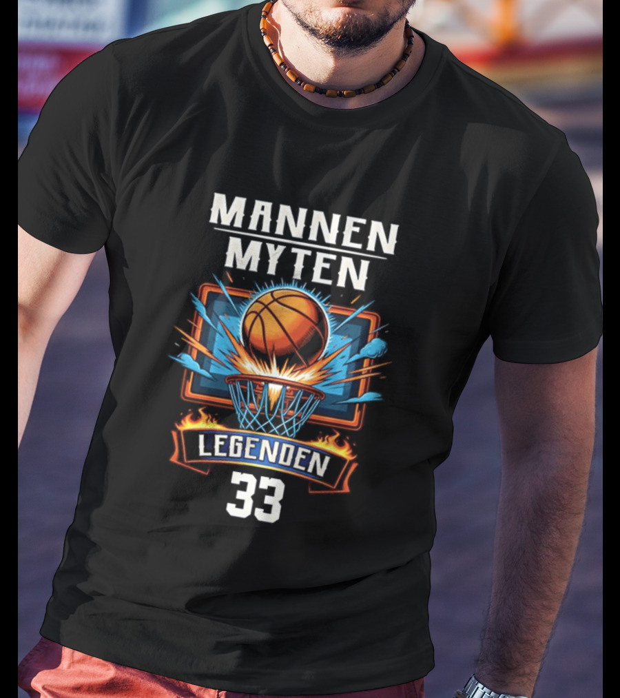 Mannen Myten Legenden Basketball 33 Explosive Slam Dunk T-Shirt