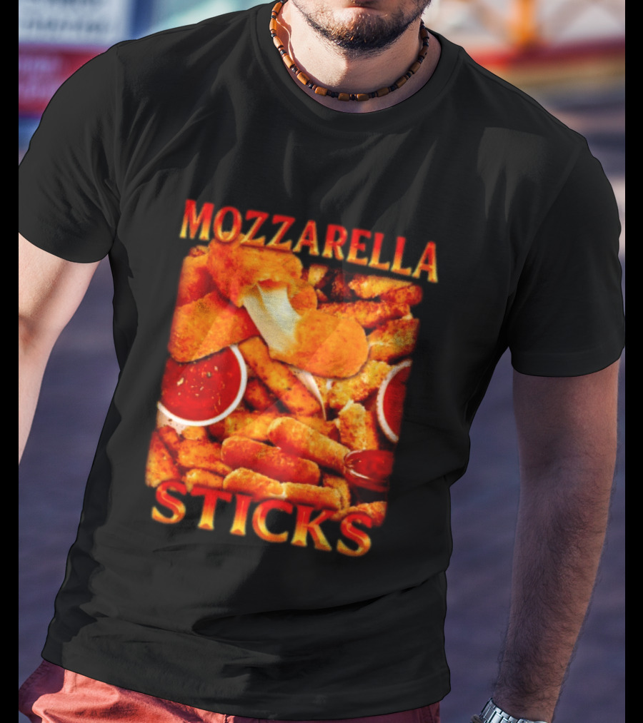 Mozzarella Sticks Gooey Cheese And Marinara Snack T-Shirt