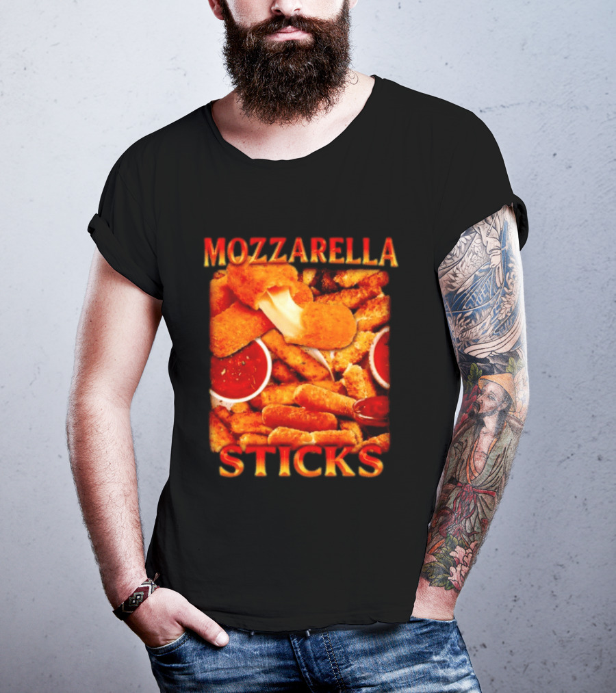 Mozzarella Sticks Gooey Cheese And Marinara Snack T-Shirt