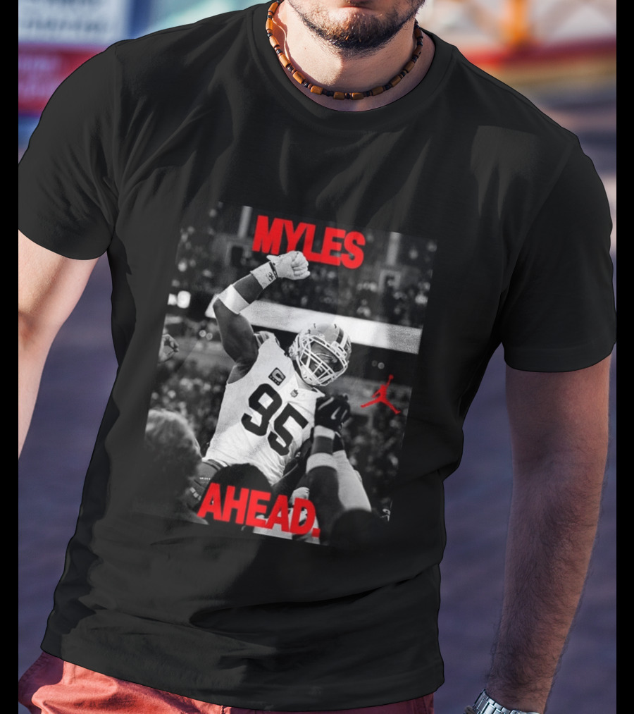 Myles Garrett Cleveland Browns 95 X Jordan Myles Ahead T-Shirt