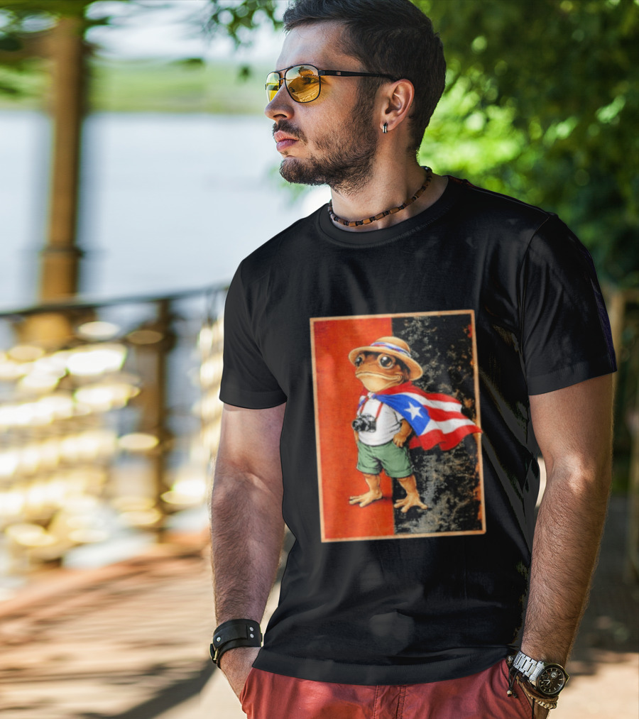 Coqui Frog Boricua Puerto Rican Flag Taino Heritage T-Shirt