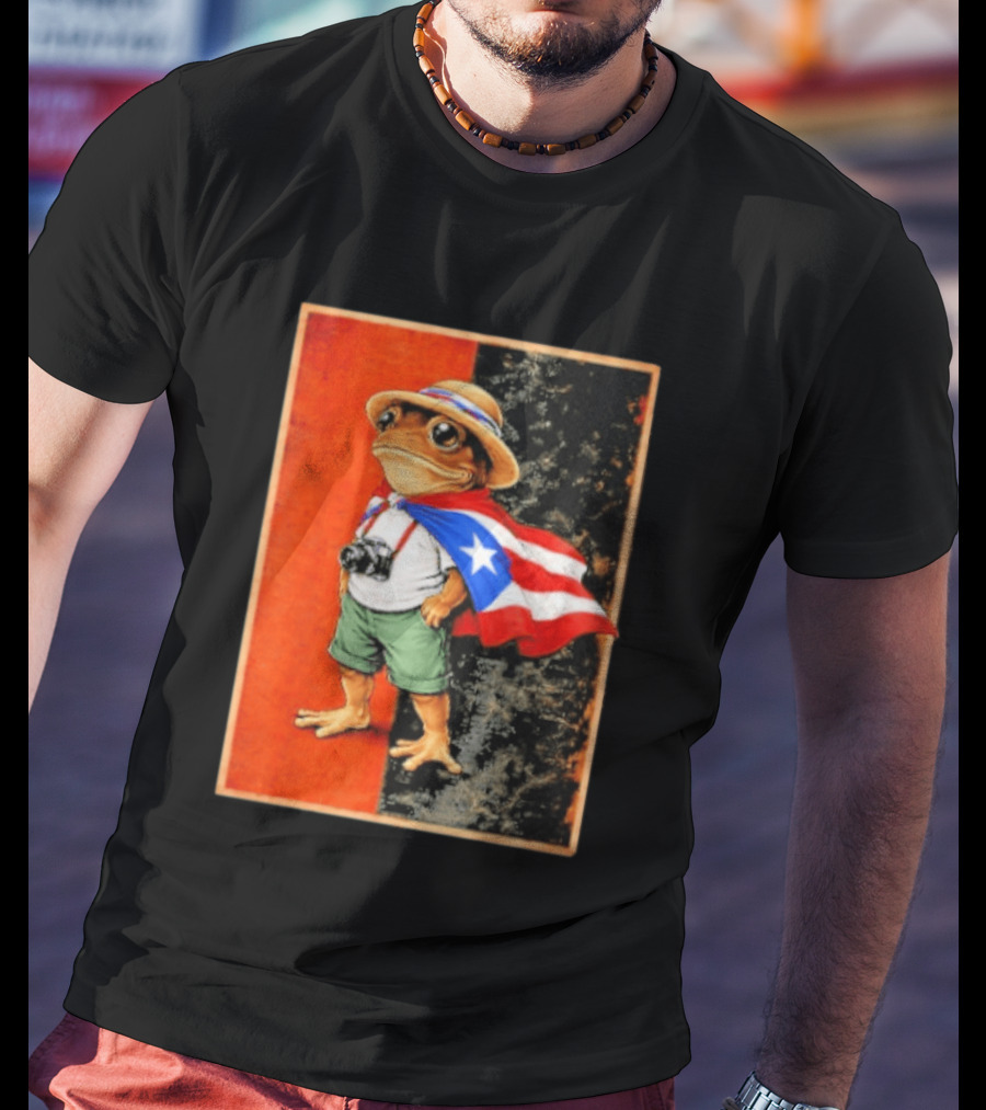 Coqui Frog Boricua Puerto Rican Flag Taino Heritage T-Shirt
