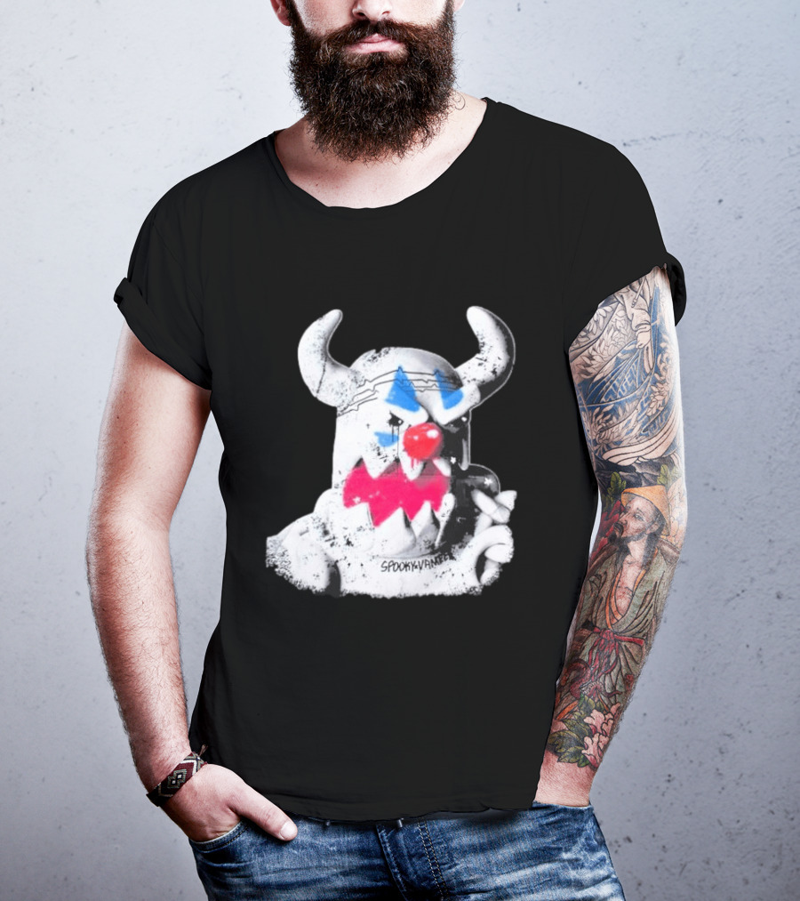 Spooky Vameee Monster Graffiti Style With Horns And Clown Features T-Shirt