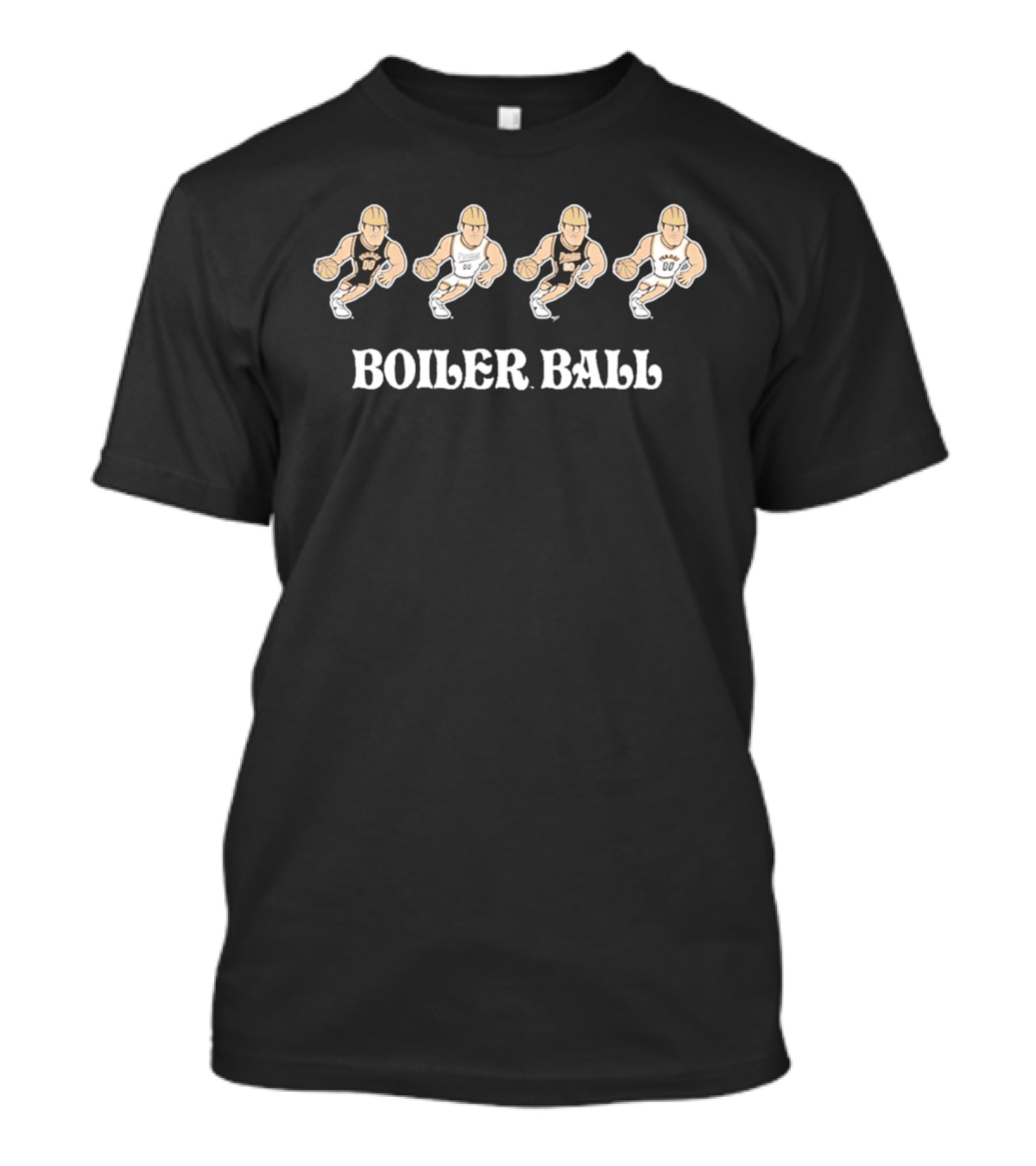 Purdue Boilermakers Boiler Ball Basketball Cartoon Characters T-Shirt