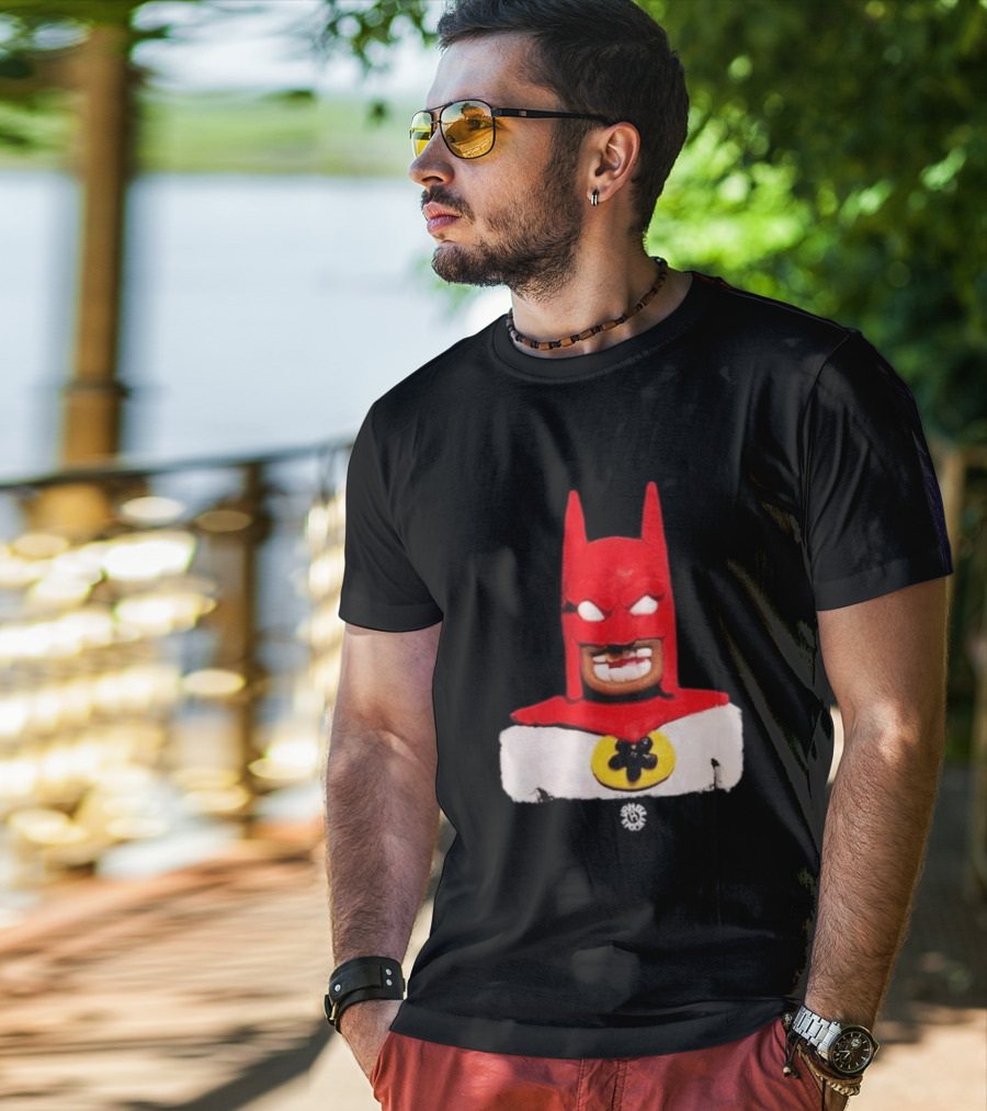 Spooky Vameee Batman Red White Figure T-Shirt