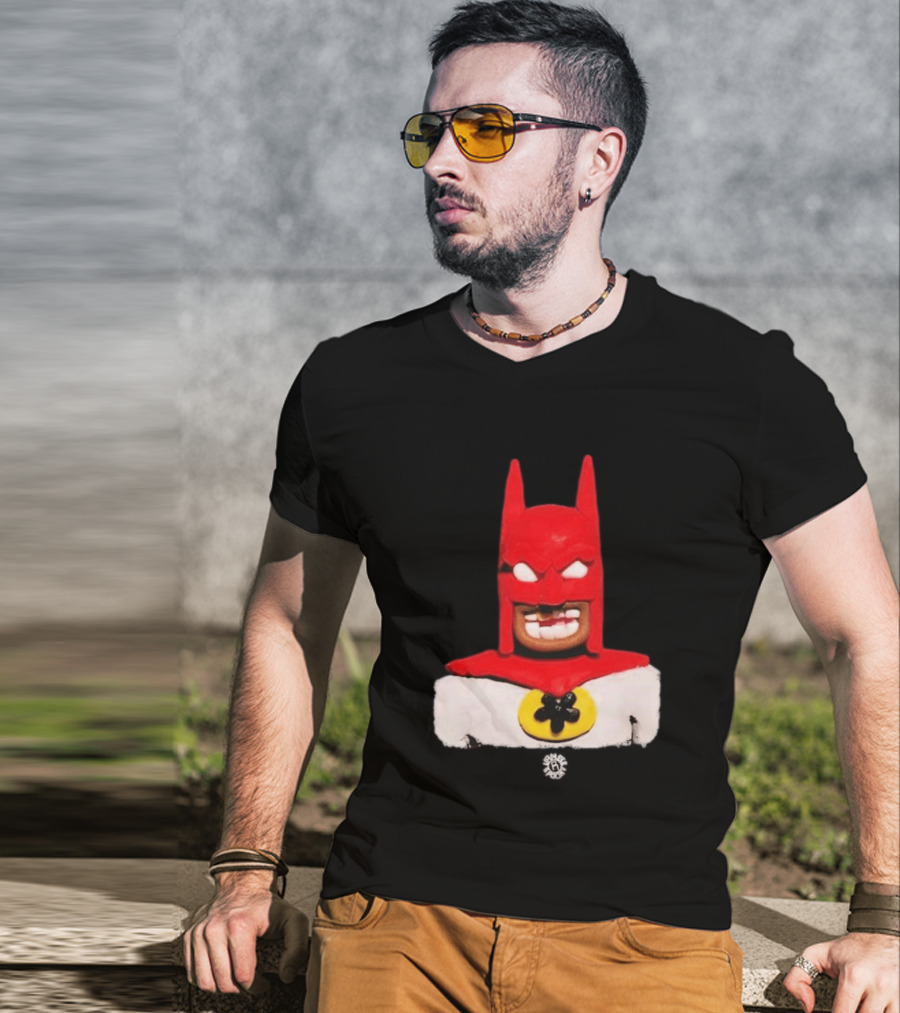 Spooky Vameee Batman Red White Figure T-Shirt