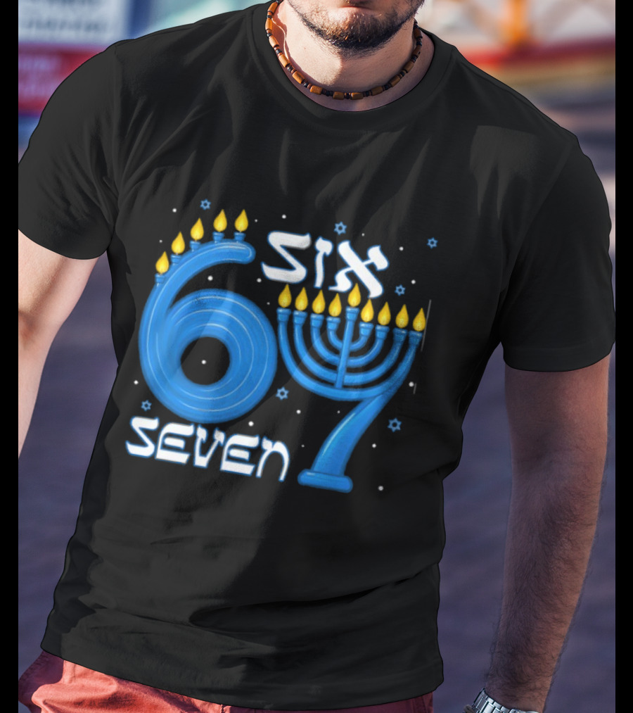 Hanukkah Menorah Six 7 Celebration T-Shirt