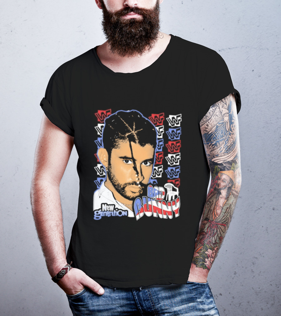 WWE Bad Bunny WWF New Generation Iconic Superstar T-Shirt