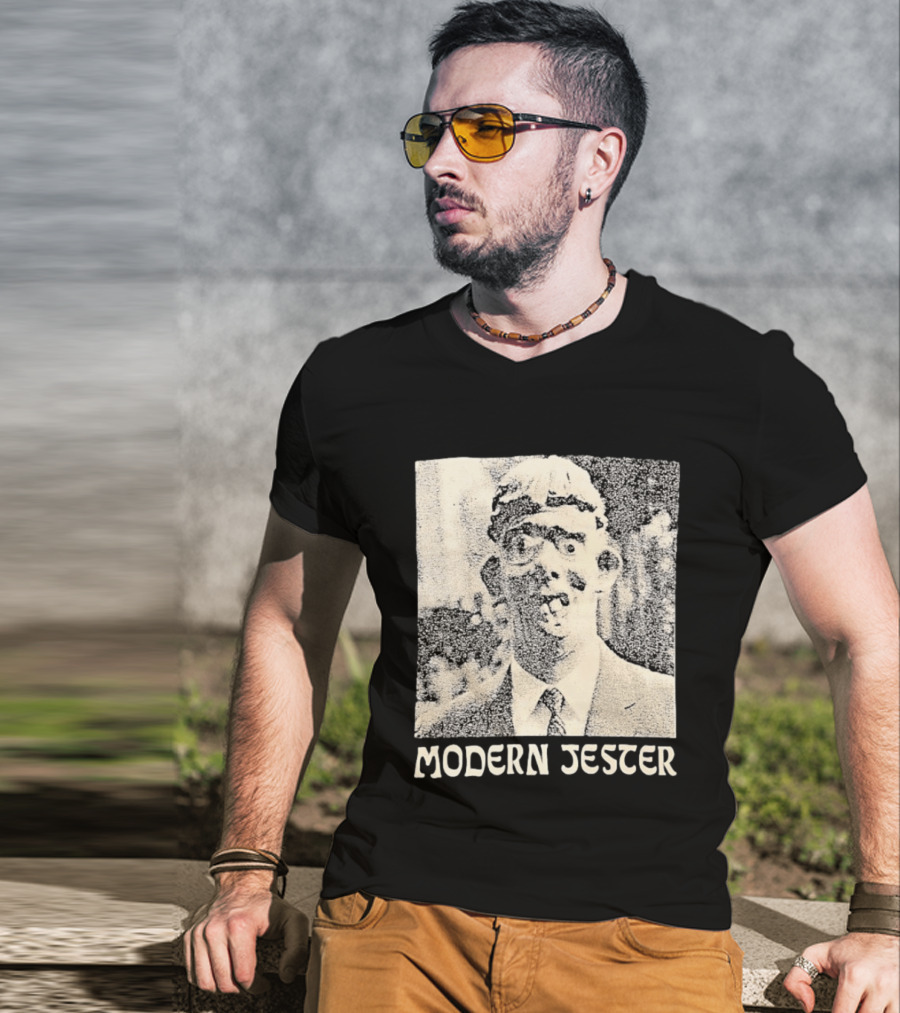 Modern Jester Aaron Dilloway Album Cover Art Distorted Face T-Shirt