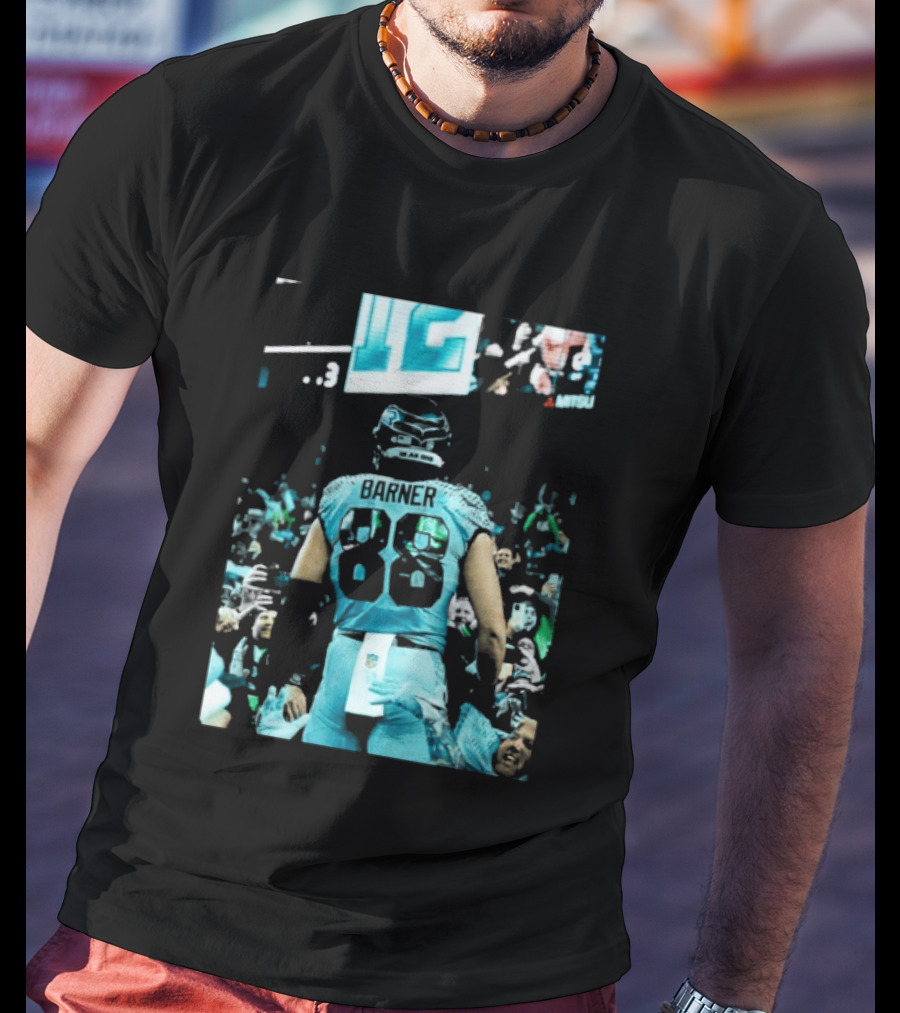 AJ Barner 88 Seattle Seahawks Football Player In Stadium With Fans T-Shirt