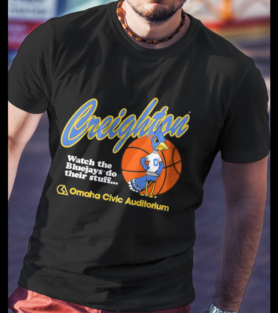 Creighton The Bluejays Do Their Stuff Omaha Civic Auditorium T-Shirt