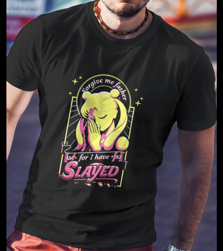 Mitsuishi Kotono Sailor Moon Forgive Me Father Slayed T-Shirt