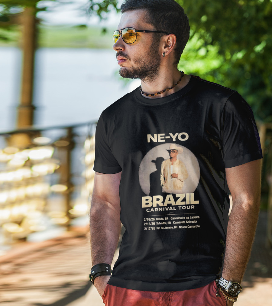 Ne Yo Brazil Carnival Tour 2026 Olinda Salvador Rio De Janeiro Dates T-Shirt