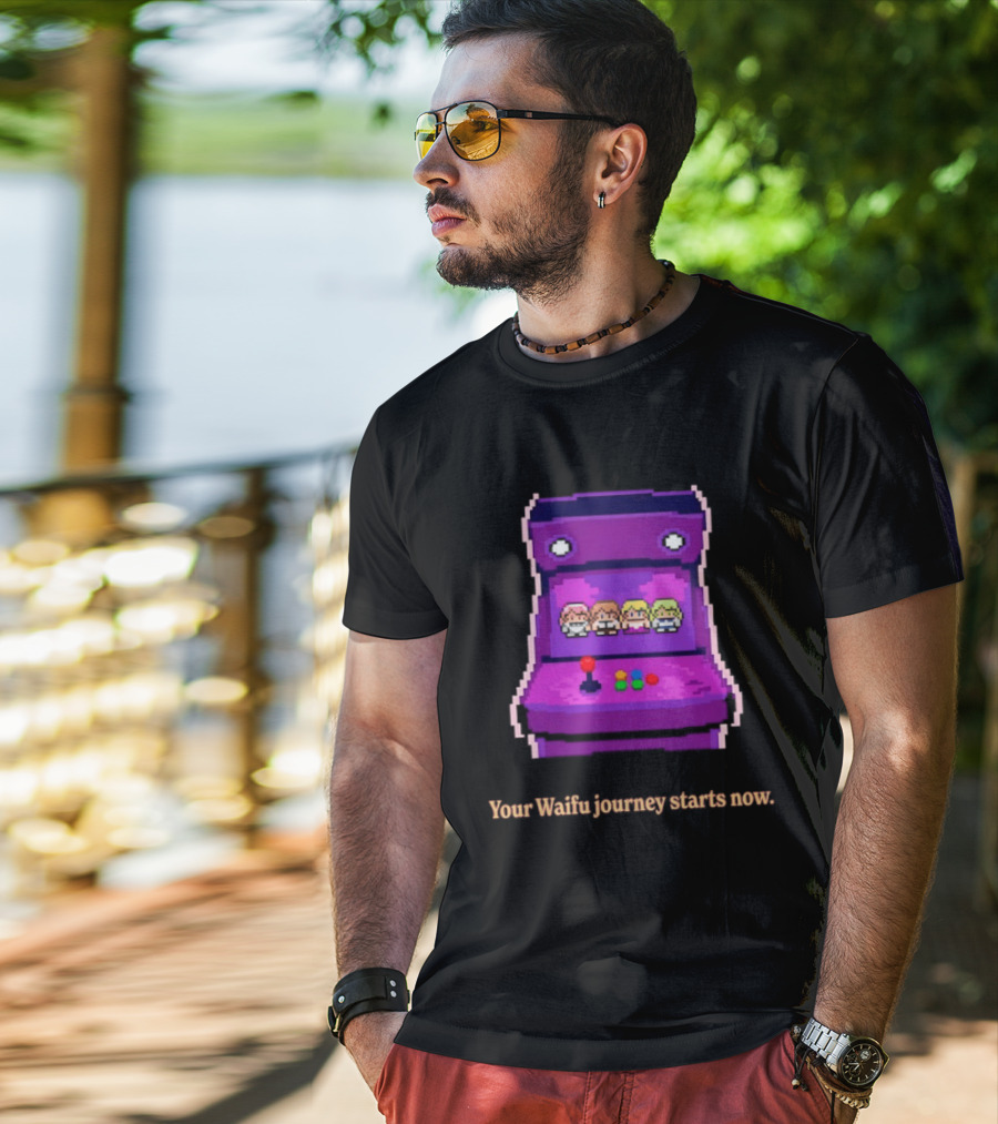 Arcade Adventure Your Waifu Journey Starts Now Game T-Shirt