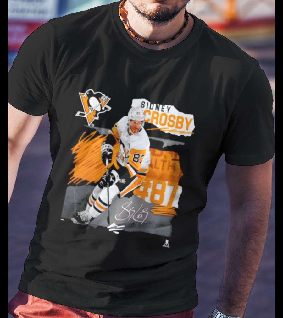 Pittsburgh Penguins Sidney Crosby 87 Fresh Ice Hockey Legend T-Shirt