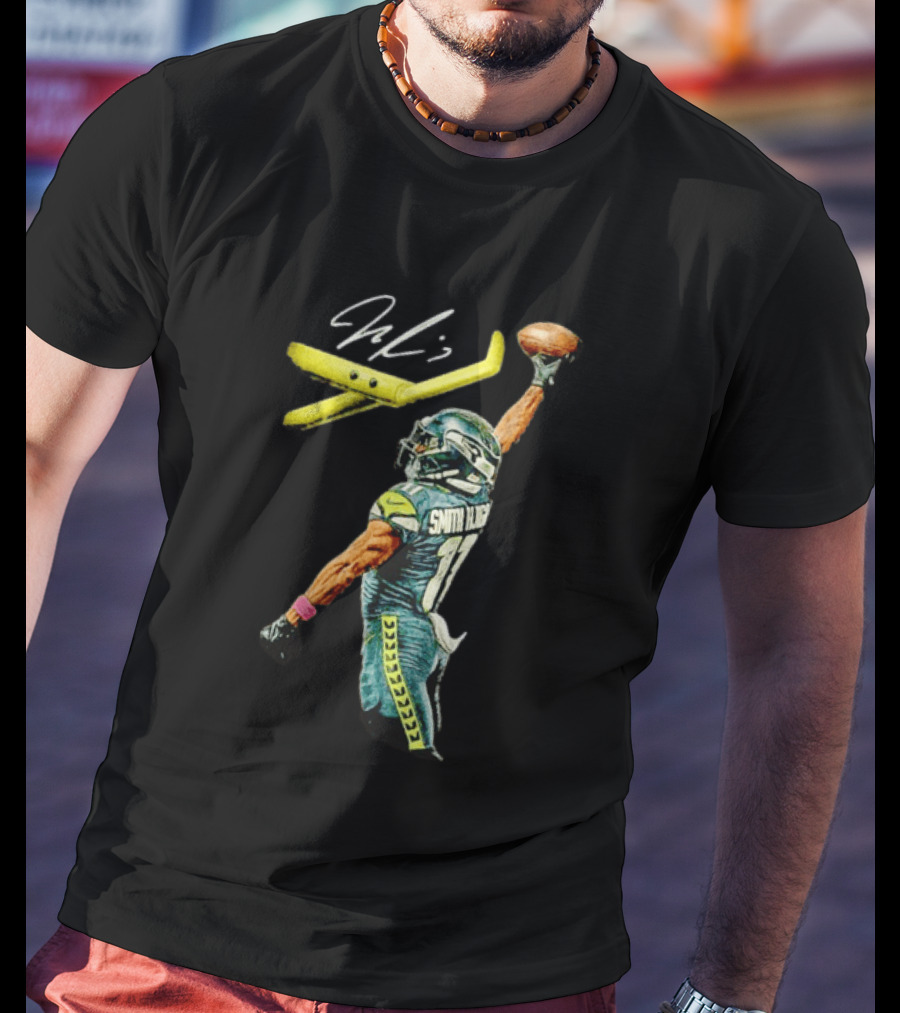 Jaxon Smith Njigba Dunking Football Goalpost Seahawks 11 JSN T-Shirt