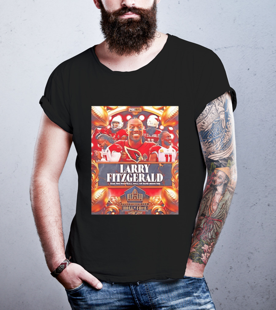 Larry Fitzgerald Arizona Cardinals 2026 Pro Football Hall Of Fame Inductee NFL T-Shirt