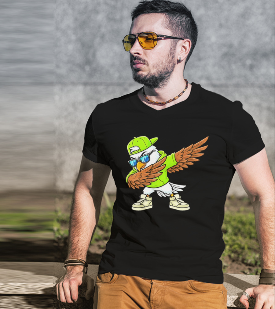 Seattle Seahawks Dabbing Hip Hop Eagle Fan T-Shirt
