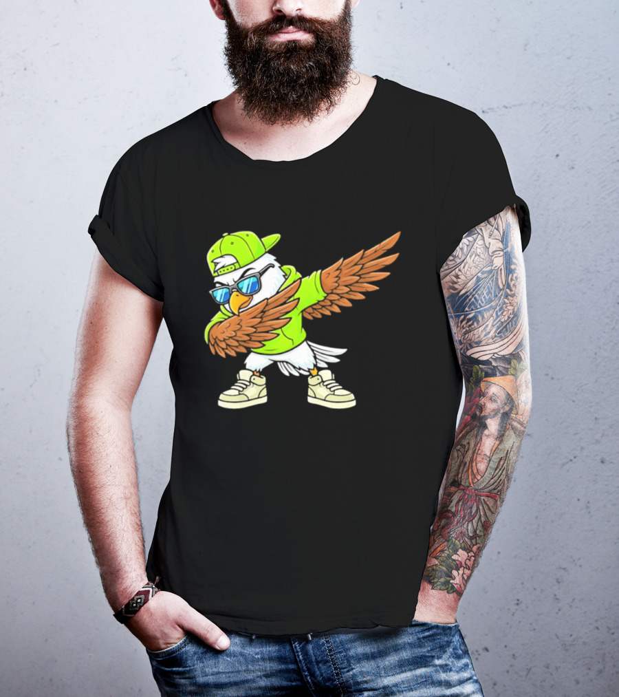Seattle Seahawks Dabbing Hip Hop Eagle Fan T-Shirt