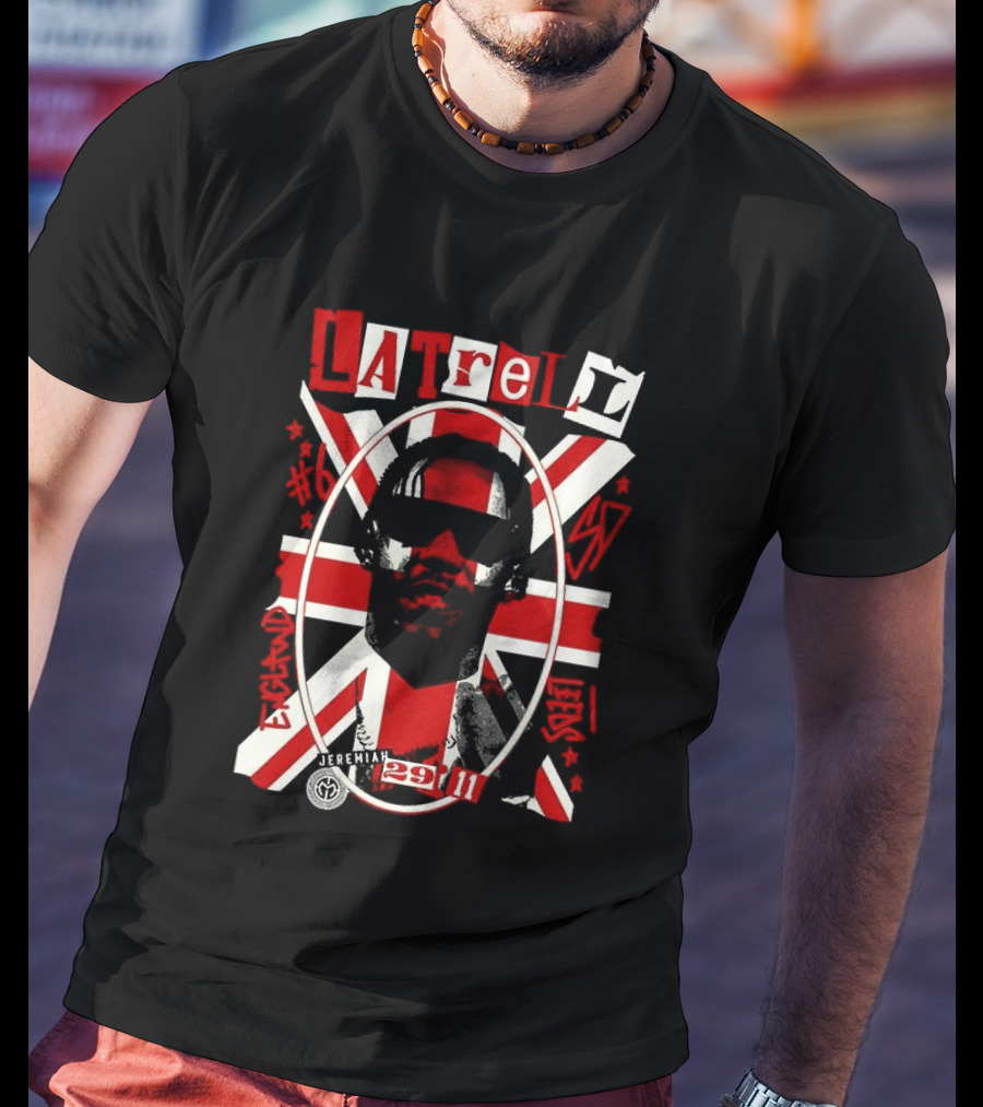 Latrell Davis San Diego State Aztecs NCAA Basketball UK Union Flag 29 11 T-Shirt
