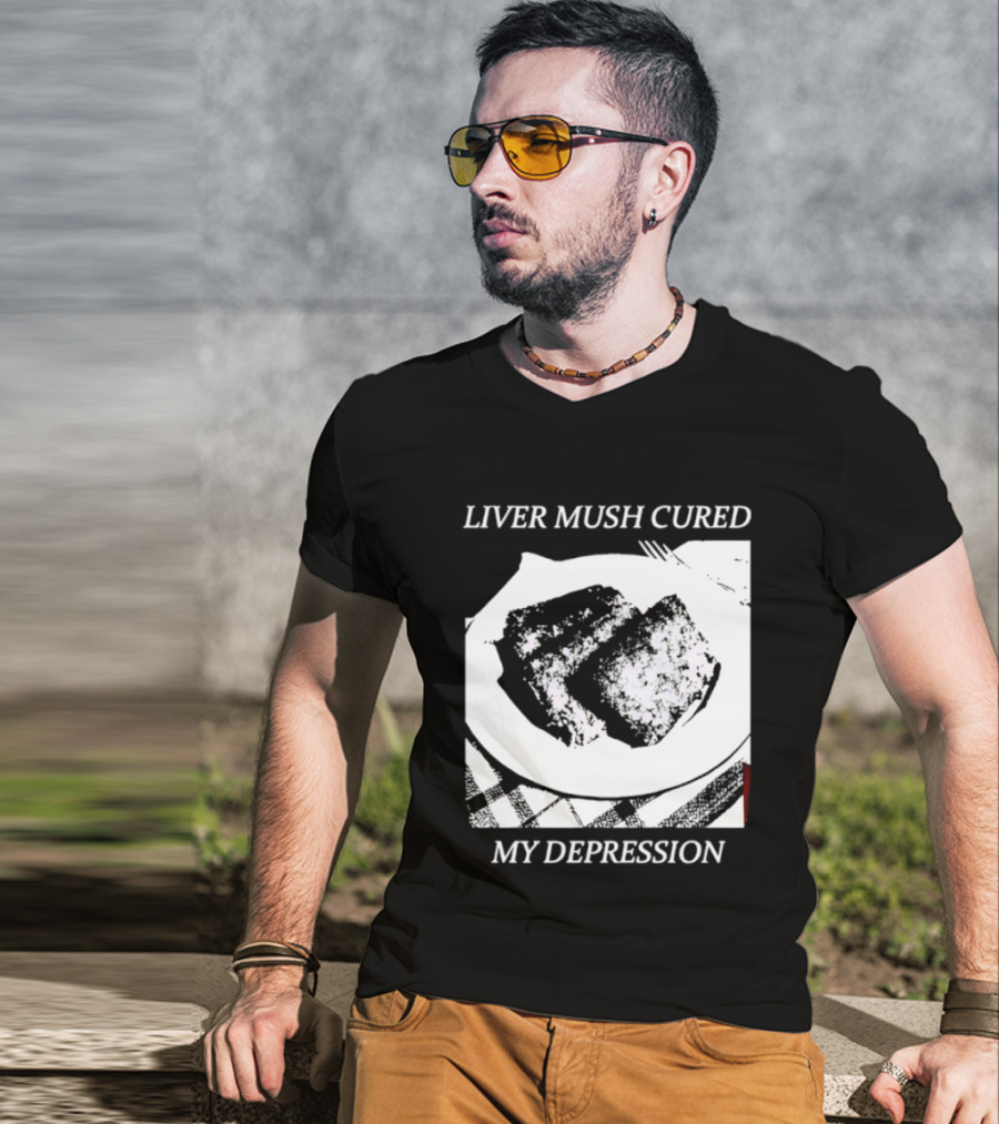 Liver Mush Cured My Depression By Graham Irvin Plate T-Shirt