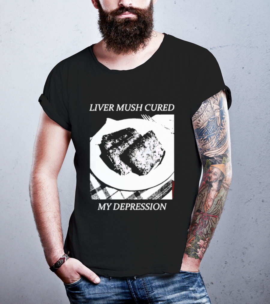 Liver Mush Cured My Depression By Graham Irvin Plate T-Shirt