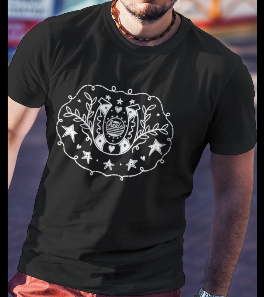 Aew Heels Horseshoe Crown Stars Laurel T-Shirt