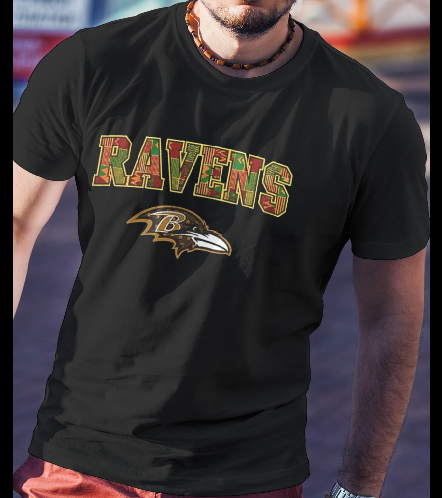 Baltimore Ravens African Pattern Black History Pride T-Shirt