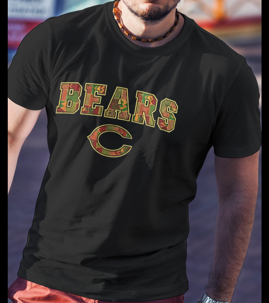 Bears C Logo Patchwork Style Chicago 100 Years Excellence T-Shirt