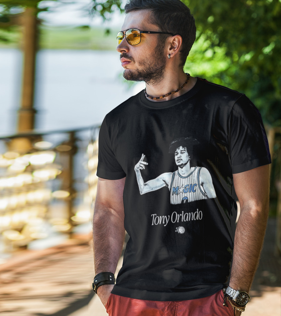 Tony Orlando Magic Basketball Jersey Player And Ball T-Shirt