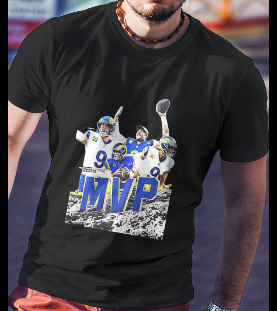 Matthew Stafford Los Angeles Rams MVP 2025 Number 9 Football T-Shirt