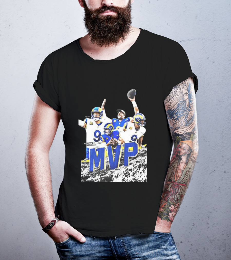 Matthew Stafford Los Angeles Rams MVP 2025 Number 9 Football T-Shirt