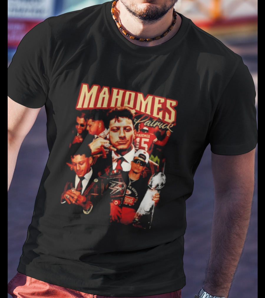 Mahomes 90s Retro Style Football Champion T-Shirt