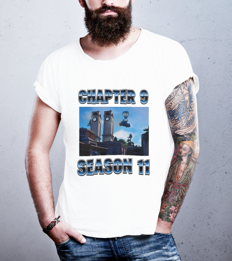 Chapter 9 Season 11 Tower Scene Floating Bus T-Shirt