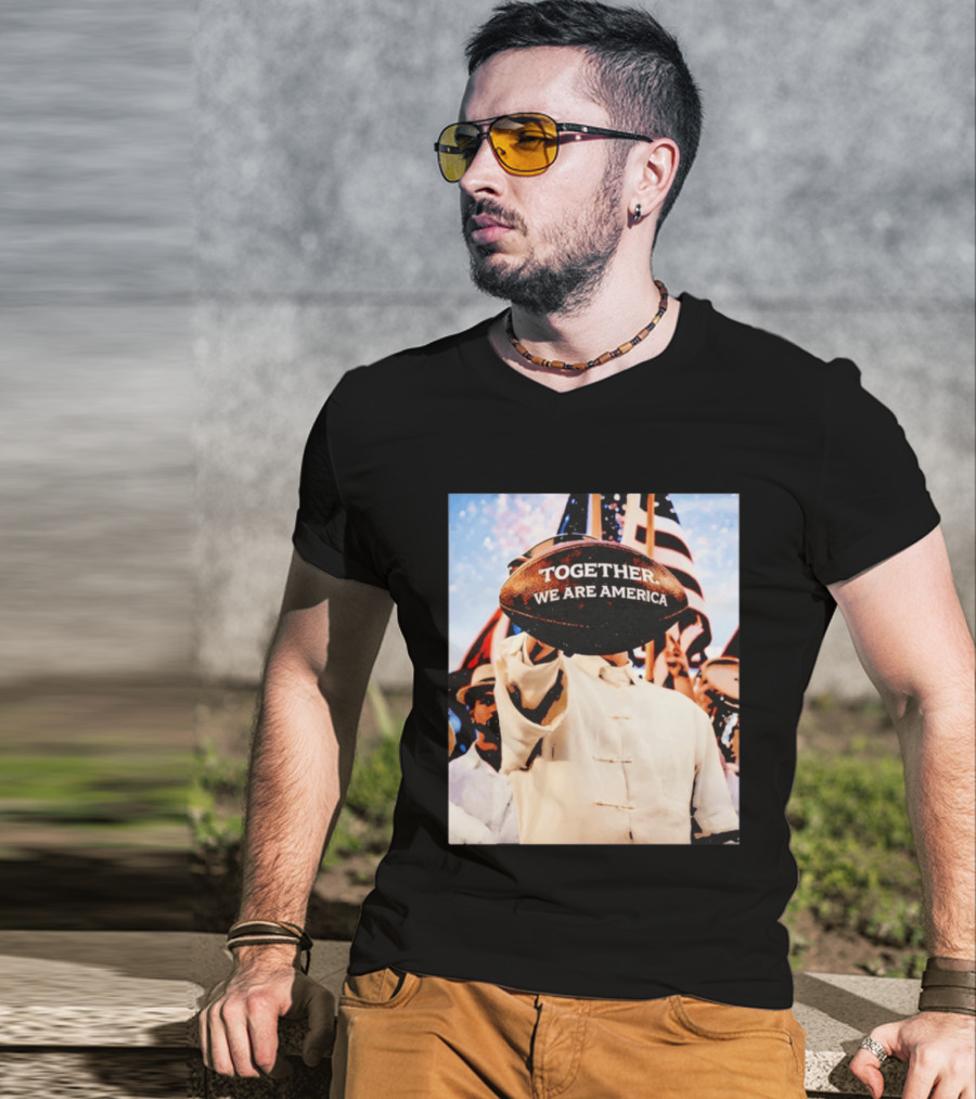 Together We Are America Bad Bunny Football T-Shirt