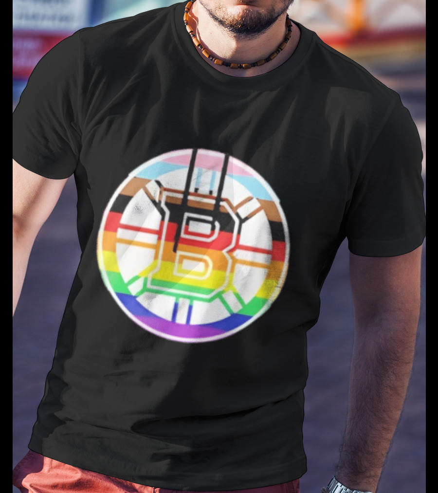 Boston Bruins Healthcare Appreciation NHL 2026 Night Pride Inclusive Bruins Circle T-Shirt